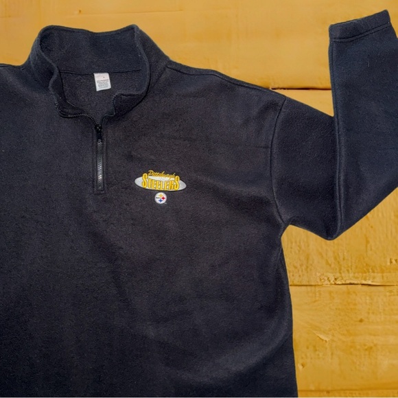 Pittsburgh Steelers Quarter Zip Fleece Pullover Men’s XXL Team Apparel - Picture 6 of 9
